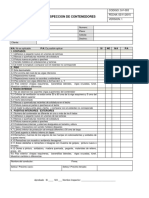 S F 003 Inspección de Contenedores