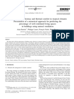 Building Energy Efficiency and Thermal Comfort in Tropical Climates