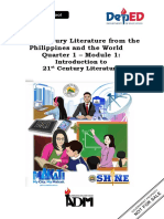 21 Century Literature From The Philippines and The World Quarter 1 - Module 1