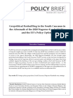 Geopolitical Reshuffling in The South Caucasus in The Aftermath of The 2020 Nagorno-Karabakh War and The EU's Policy Options