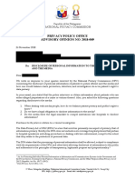 Disclosure of Personal Information To The Police