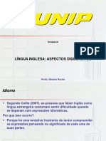 Slides de Aula - Unidade III - Língua Inglesa Aspectos Discursivos