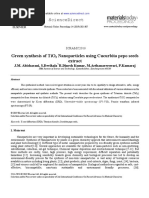 Green Synthesis of Tio Nanoparticles Using Cucurbita Pepo Seeds Extract