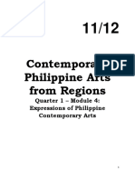 1st Quarter MODULE 4 On CONTEMPORARY PHILIPPINE ARTS From The REGIONS (1st Quarter)