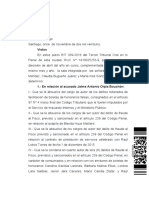 Fallo de La Corte de Apelaciones de Santiago