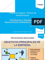 Planificación y Estrategias de Mantenimiento Indicadores Financieros