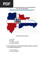 Concurso de Pruebas Nacionales de Lengua Española para Cuarto Secundaria