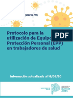 Protocolo para La Utilización de Equipos de Protección Personal (EPP) en Trabajadores de Salud 16.06