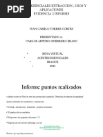 Aceites Esenciales Actividad 2 Evidencia 2 Informe Analizar El Proceso de Extraccin de Aceites Esenciales