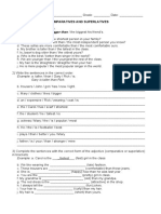 Comparative and Superlative Test