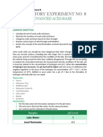 Laboratory Experiment No. 8 Advanced Acid-Base