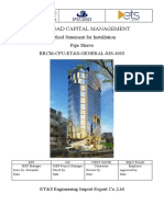 Belt Road Capital Management: Method Statement For Installation Pipe Sleeve BRCM-CFU-ET&S-GENERAL-MS-1003