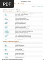 Symbolic Math Toolbox - Functions