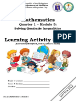 Mathematics: Learning Activity Sheets