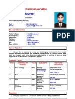 Curriculum Vitae Mohammad Tayyab