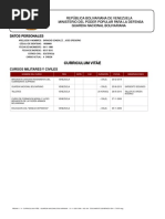 Curriculum Vitáe Curriculum Vitáe: Datos Personales Datos Personales