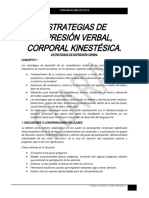 Estrategias de Expresión Verbal, Corporal Kinestésica