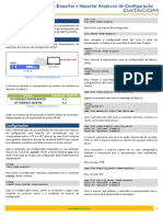 Criar, Exportar e Importar Arquivos de Configuração