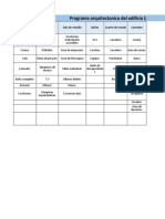 Programa Arquitectonico