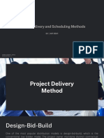 Project Delivery and Scheduling Methods