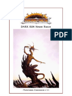 DARK SUN House Rules - Pathfinder - V 1.1