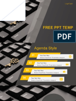 Computer Golden Key PowerPoint Template