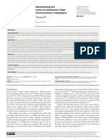 The Vaping Teenager: Understanding The Psychographics and Interests of Adolescent Vape Users To Inform Health Communication Campaigns