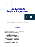 Introduction To Logistic Regression: Rachid Salmi, Jean-Claude Desenclos, Alain Moren, Thomas Grein