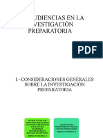 Audiencias en La Investigación Preparatoria