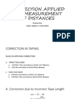 CORRECTION APPLIED FOR MEASUREMENT OF DISTANCES Using Tape