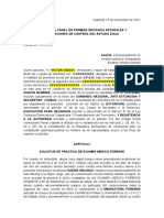 ESCRITO SOLICITANDO Al Juez La Practica de La Vaoracion Medico Forense