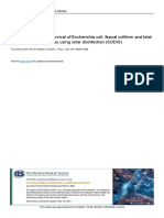 Effect of Turbidity On Survival of Escherichia Col