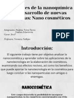 Aplicaciones de La Nanoquímica en El Desarrollo de Nuevas Tecnologías: Nano Cosméticos