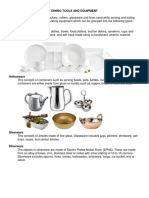 Dining Tools and Equipment Reservation Process