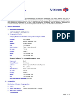 Ahlstrom Specialties Material Safety Data Sheet: Crepe Paper