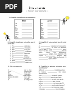 Etre Et Avoir Exercice Grammatical Feuille Dexercices 18385