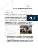 Comparative Study of Two Brands-Demand Patterns and Pricing Strategies