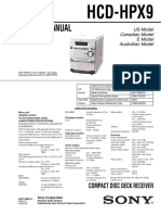 Service Manual: Hcd-Hpx9