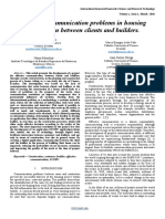 Effective Communication Problems in Housing Construction Between Clients and Builders.