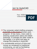 Introduction To Autocad: Engr. Adebayo V. B