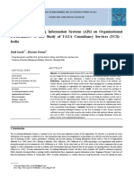 Impact of Accounting Information Systems (AIS) On Organizational Performance A Case Study of TATA Consultancy Services (TCS) - India