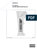 Hydraulic Breakers Spare Parts List For HB 3000 and HB 3000 Dustprotector