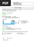 Hidrostática - Lista de Exercícios