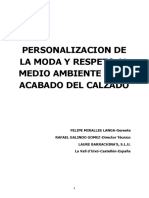 Personalizacion de La Moda y Respeto Al Medio Ambiente en El Acabado Del Calzado. Miralles, Galindo