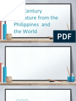 21 Century Literature From The Philippines and The World