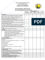 College of Nursing Procedures Checklist: Giving Intradermal Injections