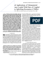 Modeling and Applications of Metamaterial Transmission Lines Loaded With Pairs of Coupled Complementary Split-Ring Resonators (CSRRS)