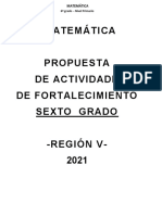 PDF Matematica 6º Grado - Activ. de Fortalecimiento