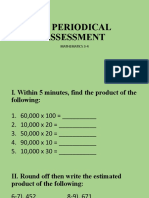 1 Periodical Assessment: Mathematics 3-4