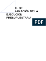 Programacion de Ejecucion Presupuestaria